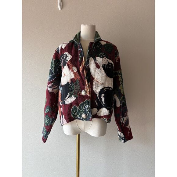 Vintage painted pony rabbit tapestry jacket - Picture 2 of 7